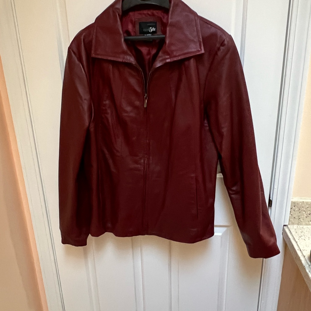 East 5th Deep Red Leather Jacket